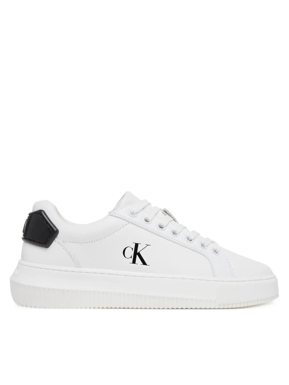YW0YW01846 CHUNKY CUPSOLE RU PATCH LTH WN BIANCO/NERO CALVIN KLEIN