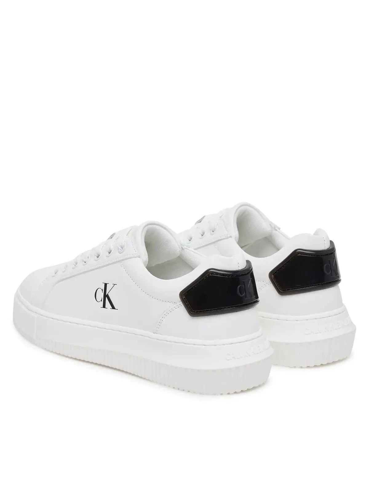 YW0YW01846 CHUNKY CUPSOLE RU PATCH LTH WN BIANCO/NERO CALVIN KLEIN